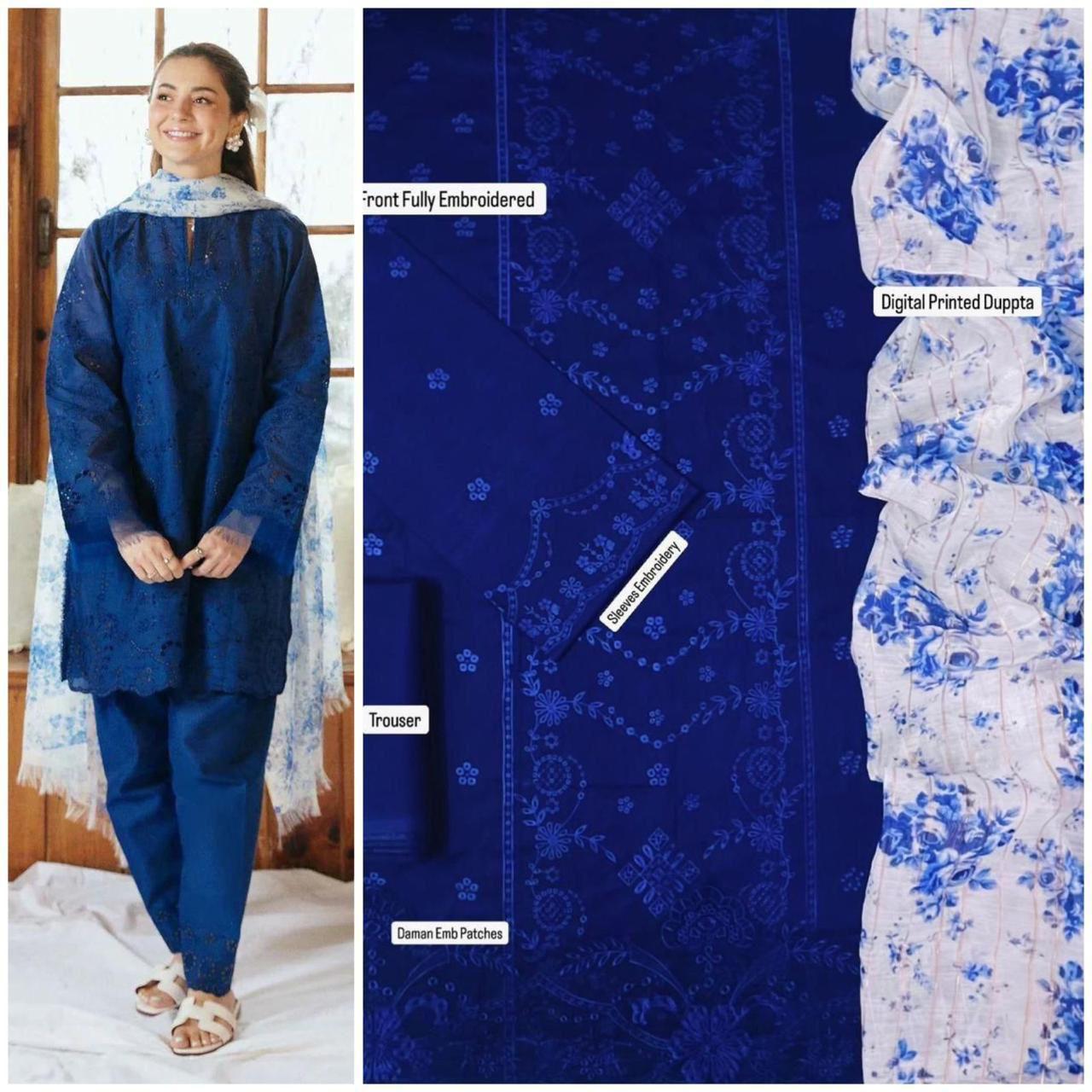 3PC Lawn Embroidered Suit - BFB0243