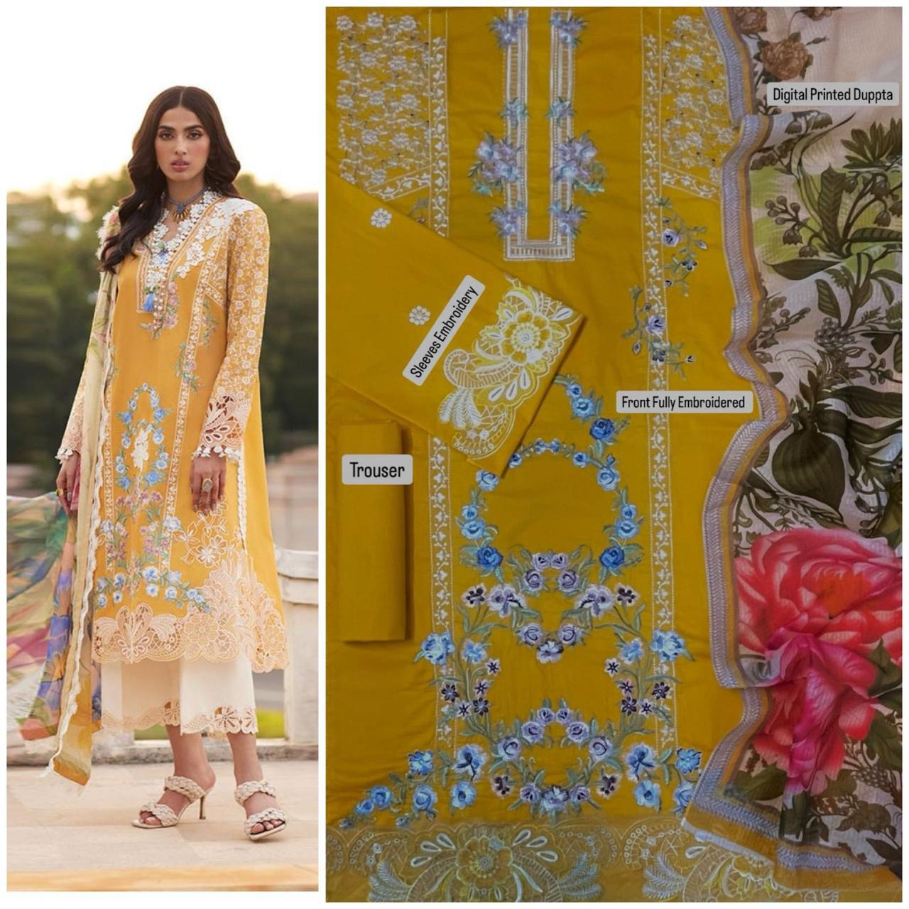 3PC Lawn Embroidered Suit - BFB0243