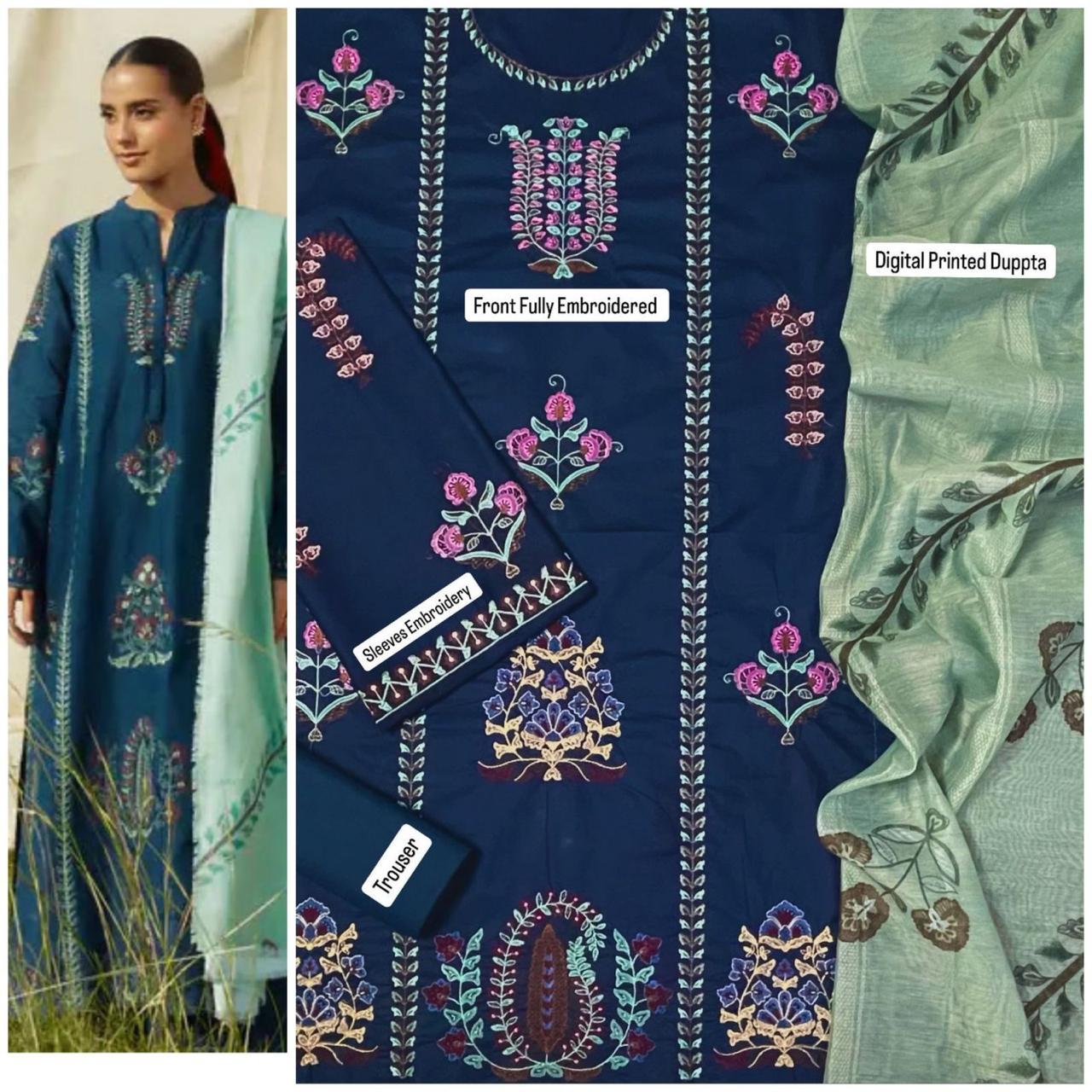 3PC Lawn Embroidered Suit - BFB0243