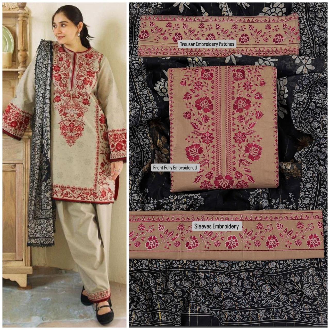 3PC Lawn Embroidered Suit - BFB0243