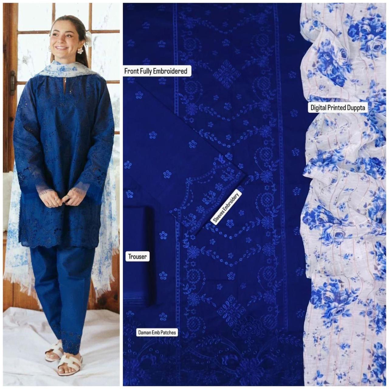 3PC Lawn Embroidered Suit - BFB0243