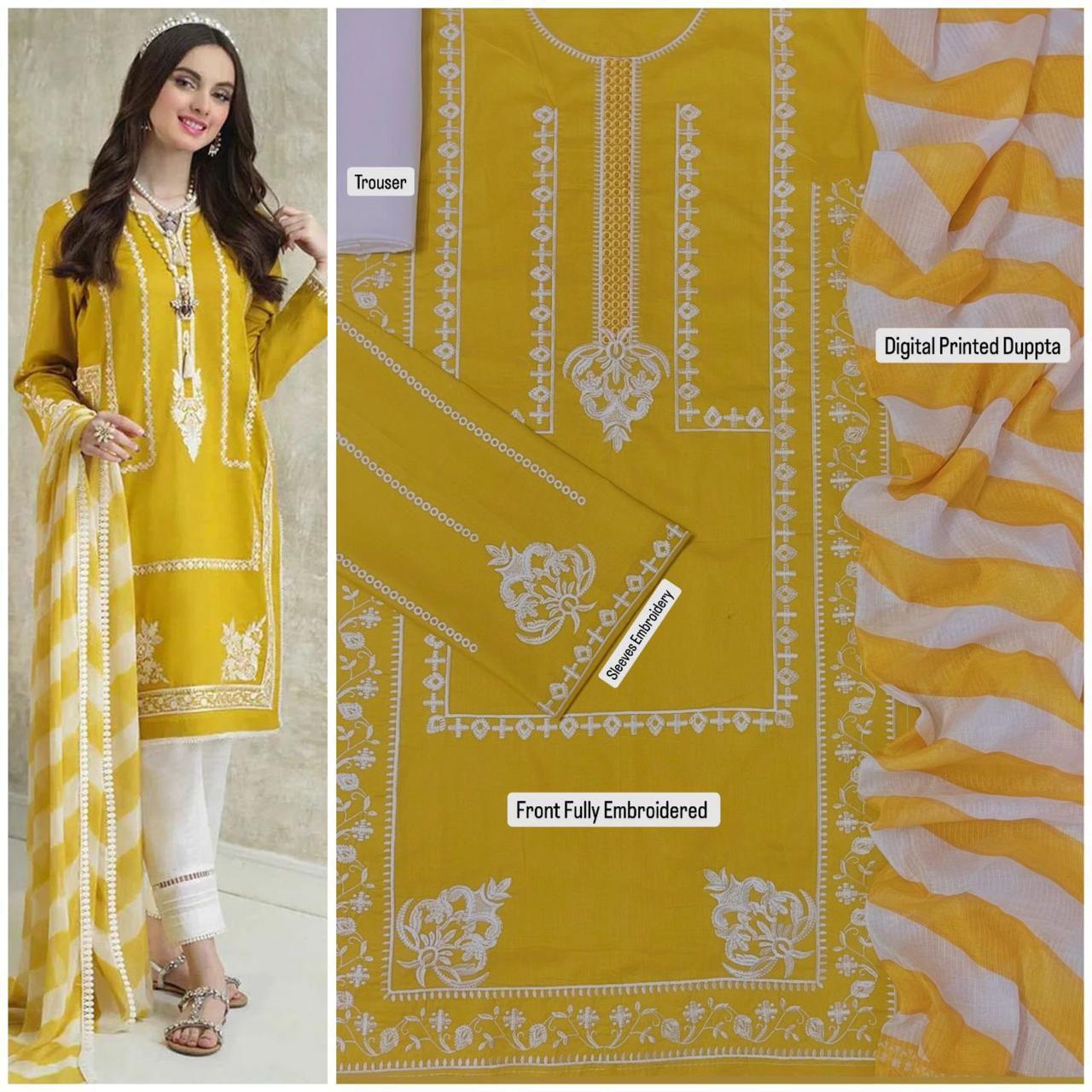 3PC Lawn Embroidered Suit - BFB0243