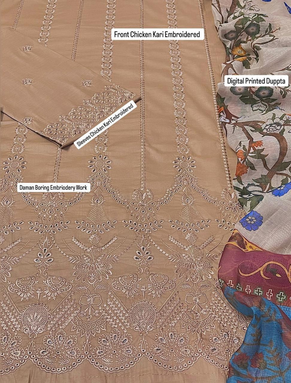 3PC Lawn Embroidered Suit - BFB0243