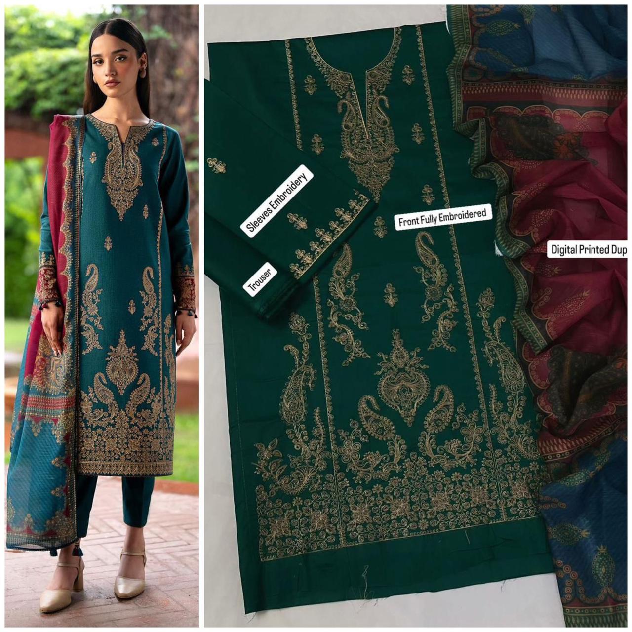 3PC Lawn Embroidered Suit - BFB0243