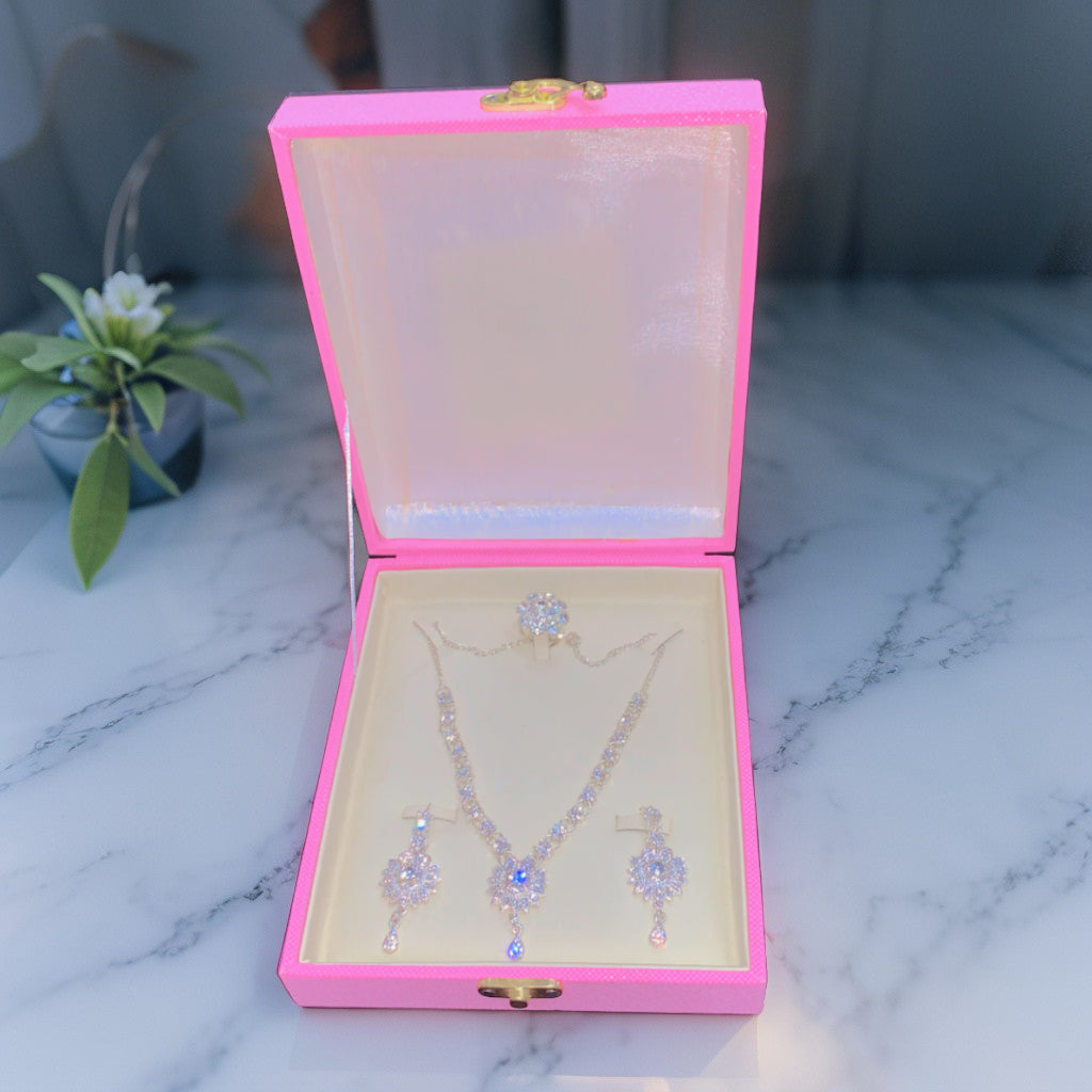 Luxury Jewelry Set – Necklace, Earrings & Ring in Gift Box